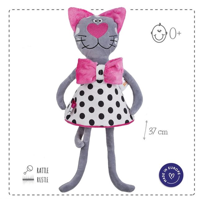 Peluche D Eveil Doudou Chat Kitty Gris Sevira Kids La Redoute