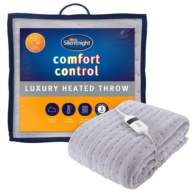 Heated throw, grey, Silentnight | La Redoute