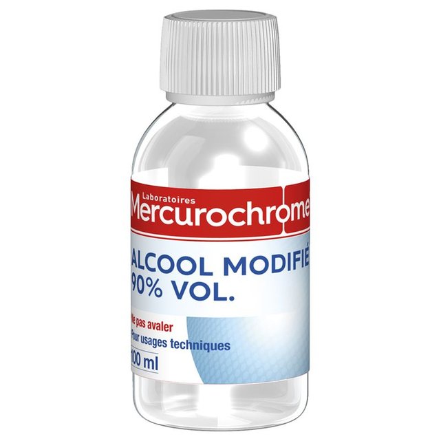 Alcool a 90° modifie 100ml Mercurochrome La Redoute
