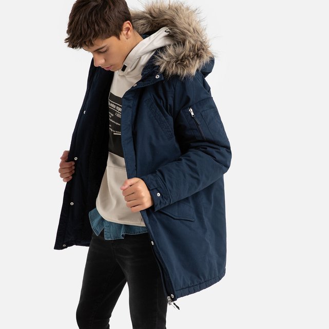 discount 78% KIDS FASHION Coats Fur White 0-1M La Redoute Long coat 