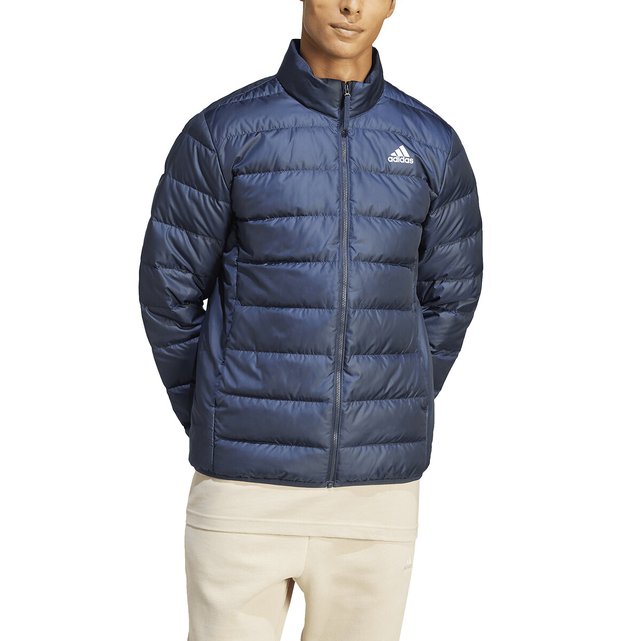 Essentials lightweight padded jacket with zip fastening, navy blue, Adidas Performance |