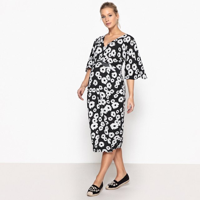 Floral Print Maternity Dress Printed La Redoute Collections La Redoute