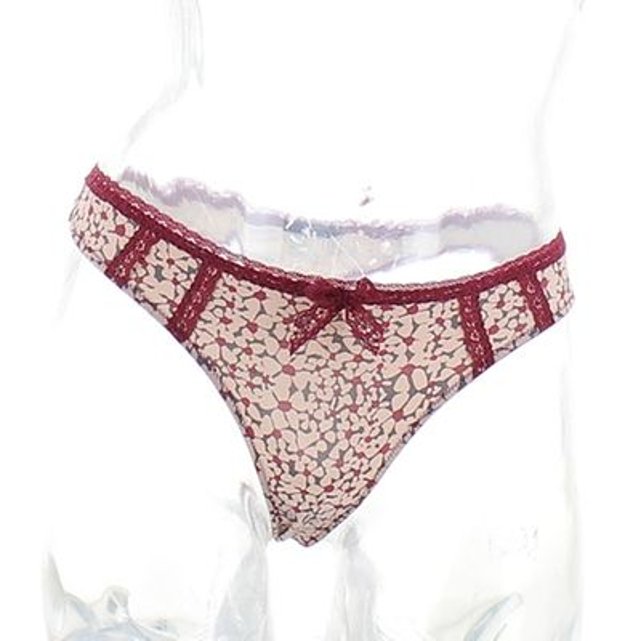 String en microfibre et dentelle balade nocturne framboise ...