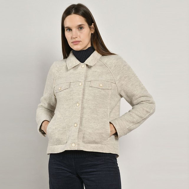 Veste en laine bouillie versaille Mat De Misaine | La Redoute Manteau long en laine bouillie Mat de Misaine