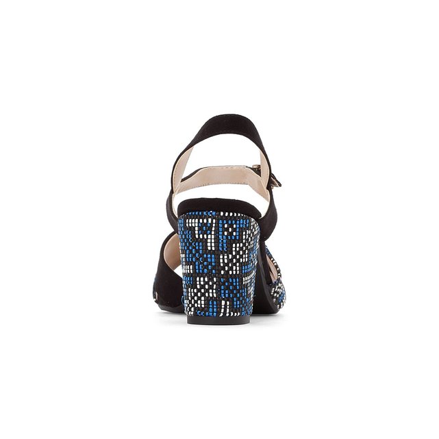 La ethnique Sandales Redoute imprimé talon Collections rTwqrBSp