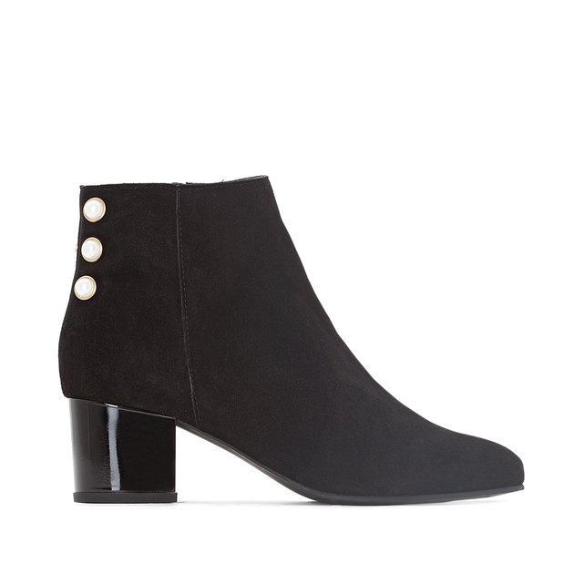 Leather Ankle Boots with Jewellery Detail