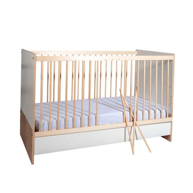 Lit Bebe Evolutif Nixa Blanc Et Bois Akiten Retail La Redoute