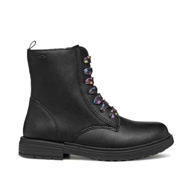 Kids eclair breathable ankle boots with laces black Geox La Redoute