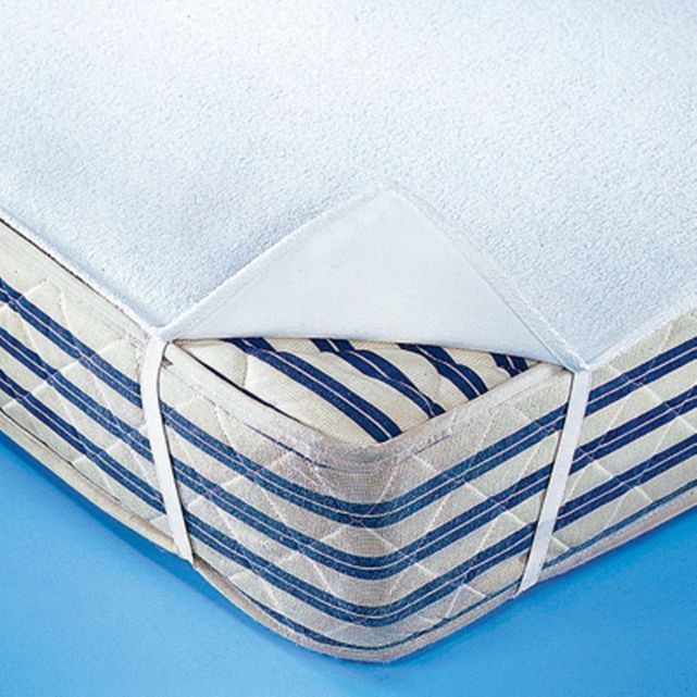 Protège-matelas double face molleton éponge forme blanc La ...