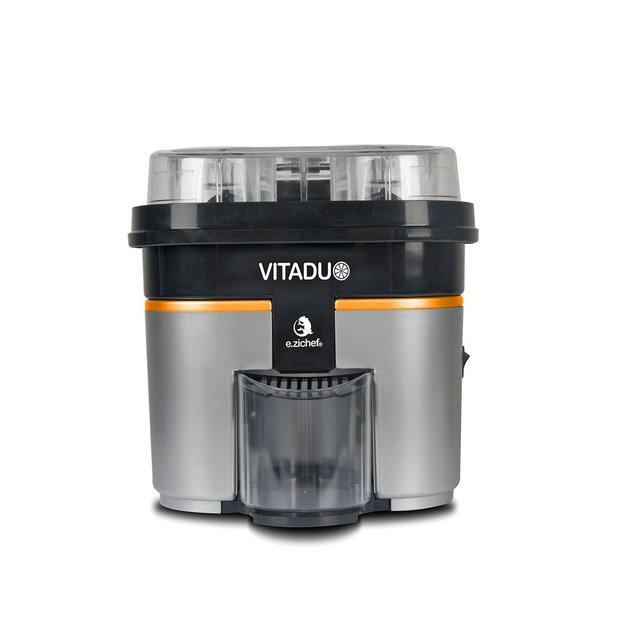 Presse agrume électrique vitaduo noir orange Ezichef | La E.ZICHEF Presse agrumes électrique VITADUO Presse agrumes