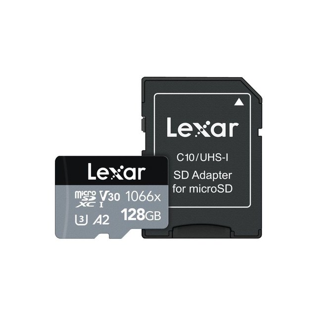 Carte micro sd 128go uhs-i 1066x + adaptateur Lexar