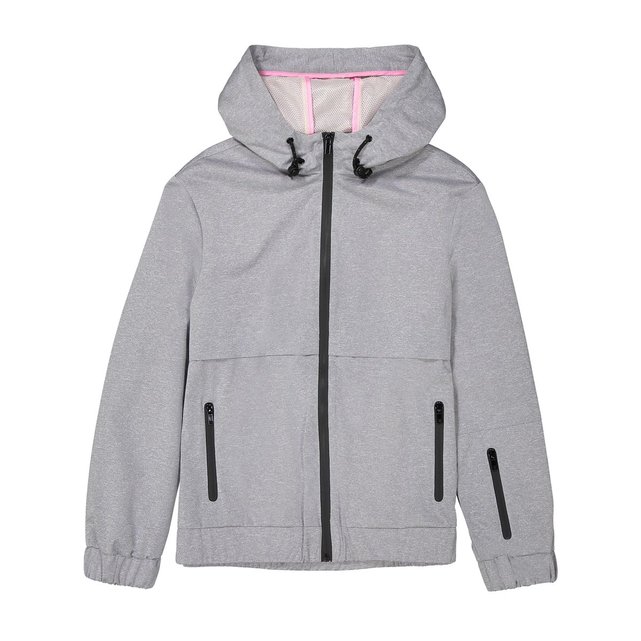 Coupe vent à capuche 1016 ans gris chiné La Redoute Collections  La