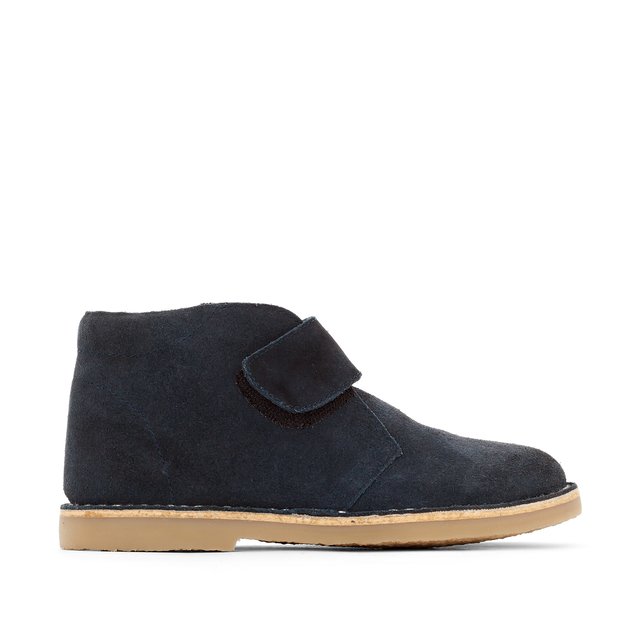 Botas em pele (croute), do 26 ao 35 marinho La Redoute Sapatos de vela em pele (croute), do 26 ao 40 La Redoute