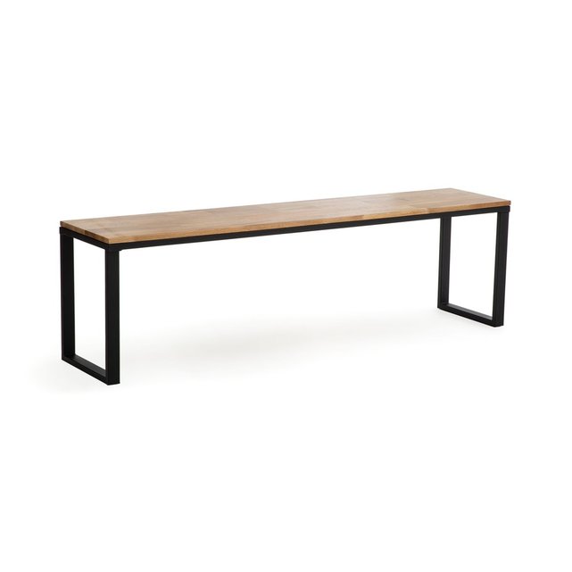 Banc Chene Massif Aboute Vernis L160 Cm Hiba Naturel La Redoute Interieurs La Redoute