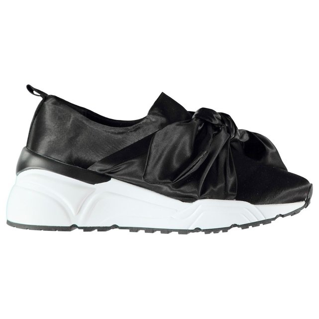 Baskets semelle compensée détail noeud noir Firetrap La Redoute Baskets semelle compensée détail noeud noir Firetrap La Redoute