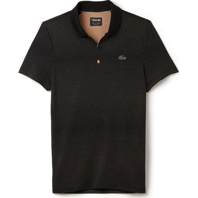 Polo polyester noir Lacoste | La Redoute