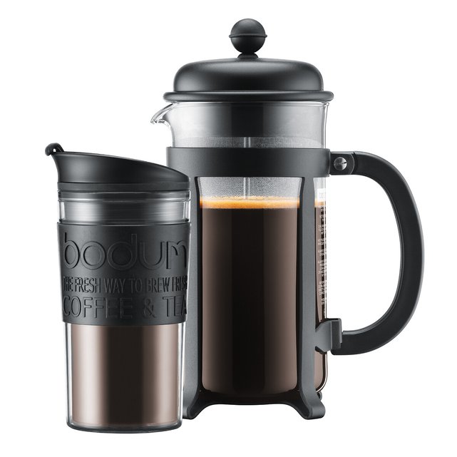 Gek defect Overleg Koffiezetapparaat met piston java met travel mug zwart Bodum | La Redoute