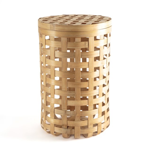 Jakemo Round Woven Bamboo Basket Natural Am Pm La Redoute