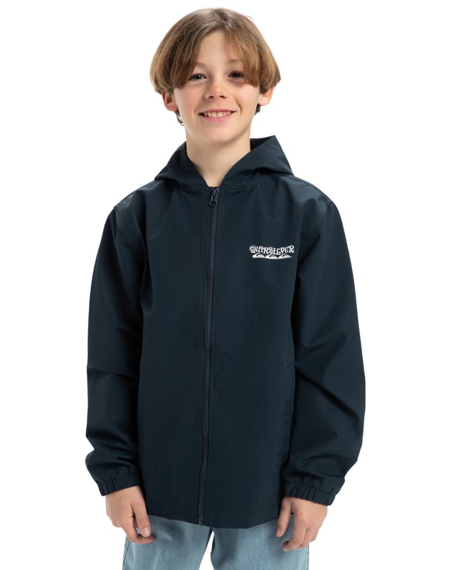 Veste à Capuche Garçon Quiksilver Taille 12 Ans Bleu - Occasion Très Bon état