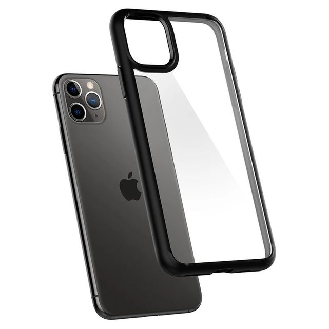 Coque pour iphone 11 pro ultra hybrid noir mat transparent Spigen | La ...