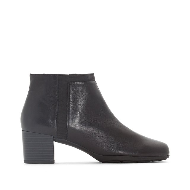 Annya Mid Leather Ankle Boots