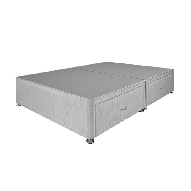 4 Drawer Divan Bed Base Grey Grey Airsprung La Redoute