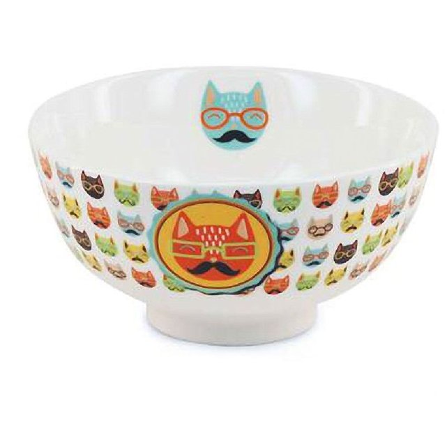 Grand Bol Chat Moustachu Multicolore United Labels La Redoute