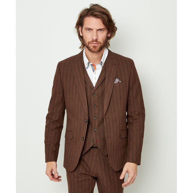 Blazer A Rayures Melange De Lin Marron Joe Browns La Redoute