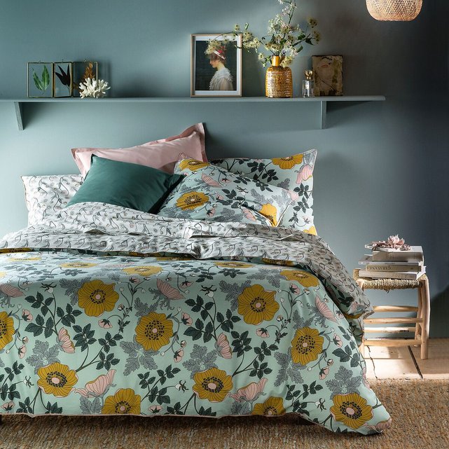 Housse De Couette Percale De Coton Marthe Imprime Fleurs La Redoute Interieurs La Redoute