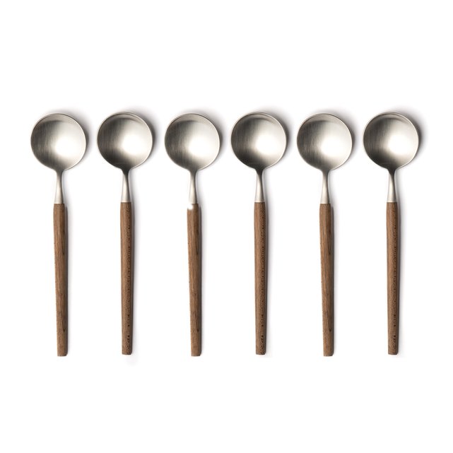 Emako walnut & stainless steel coffee spoons (set of 4) walnut Am 