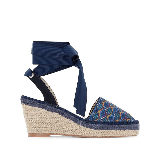 Espadrilles à nouer à la cheville pied large 38-45 ...
