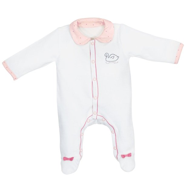 Pyjama Bebe Blanc Naissance Avec Col Baby Swan Blanc Sauthon Baby Deco La Redoute