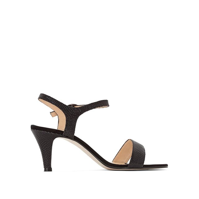 Sandales cuir noir Jonak en solde | La Redoute