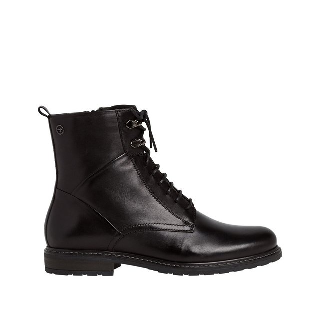 bottines cuir a lacets