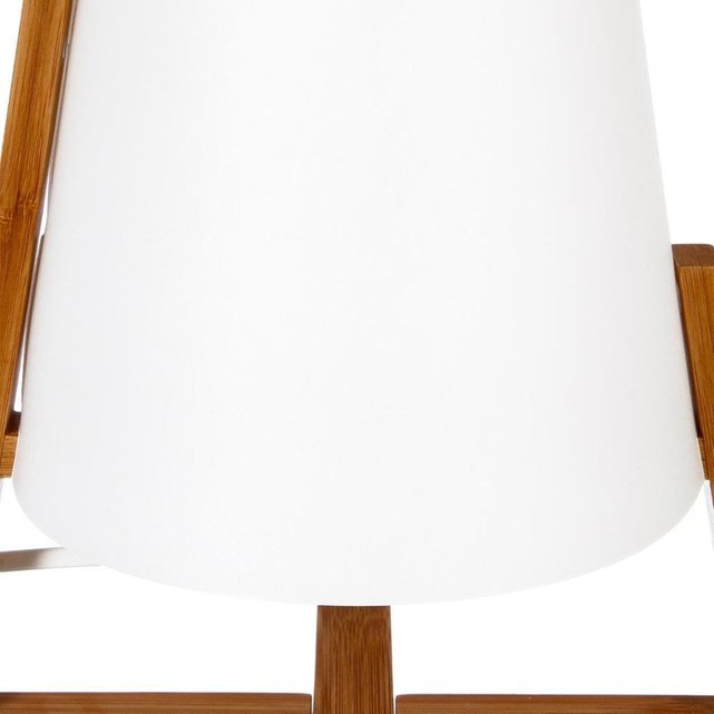 En Bambou Et Lampe Poser Jour Abat D21xh32cm À Moderne Blanc erBCxodW