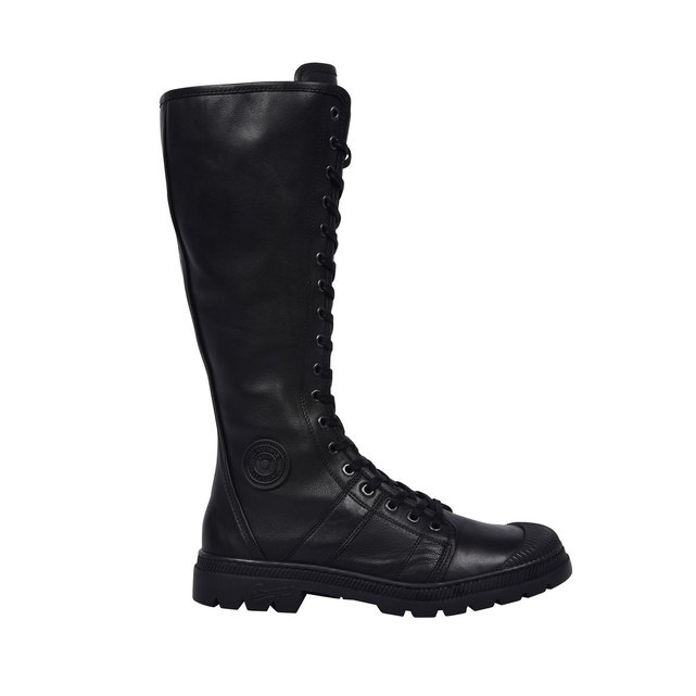 Bottes cuir à lacets alto noir Pataugas | La Redoute