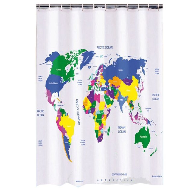 Rideau de douche carte du monde Outwell | La Redoute Rideau de douche carte du monde Outwell | La Redoute