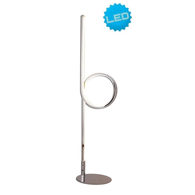 Design Lampe Argentée Led Et Loop En Métal Acrylique oWEQdCBerx