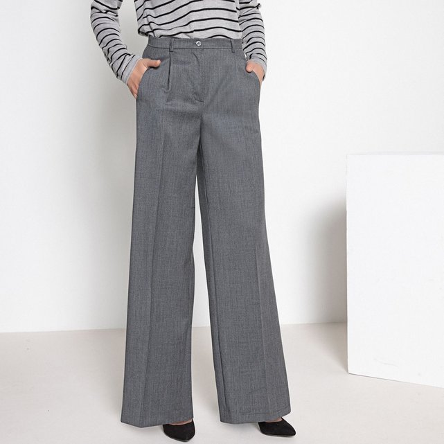 Pantalon large, 98% laine Anne Weyburn | La Redoute