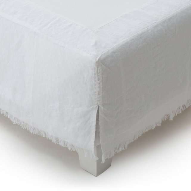 Cache Sommier En Lin Lave Amourya Blanc Am Pm La Redoute Cache Sommier En Lin Lave Amourya Blanc Am Pm La Redoute