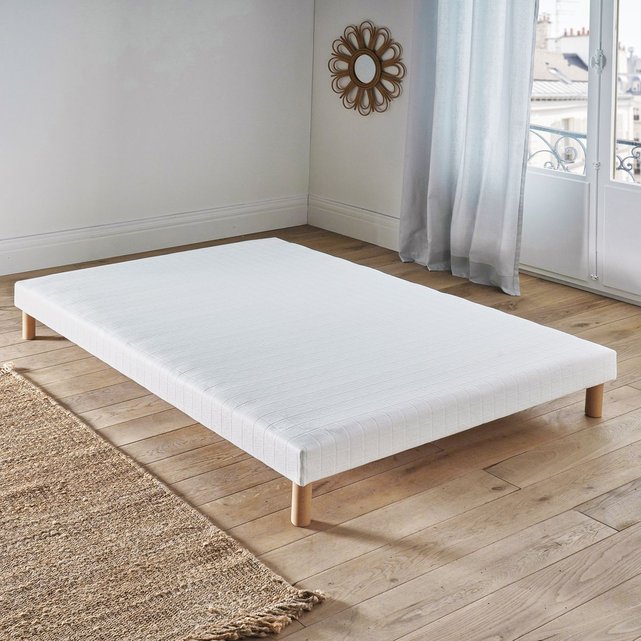 Sommier Tapissier A Lattes Recouvertes Blanc Reverie La Redoute