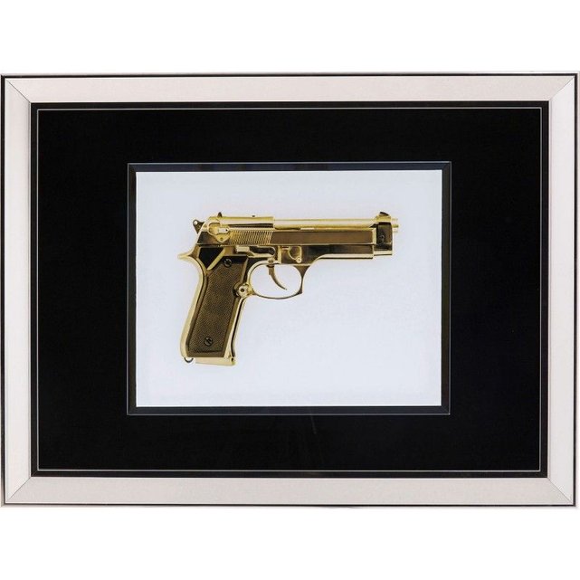 Tableau Frame Pistolet Doré 80x60cm Kare Design Or Kare Design La