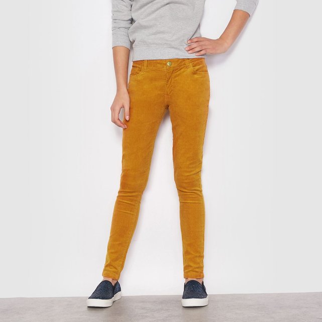 Pantalon slim velours 10-16 ans camel R Pop en solde | La ...