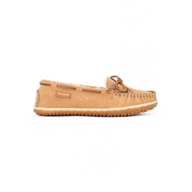 Mocassins Minnetonka Femme Taille 5 - Marron Daim Avec Doublure Fourrure - Occasion