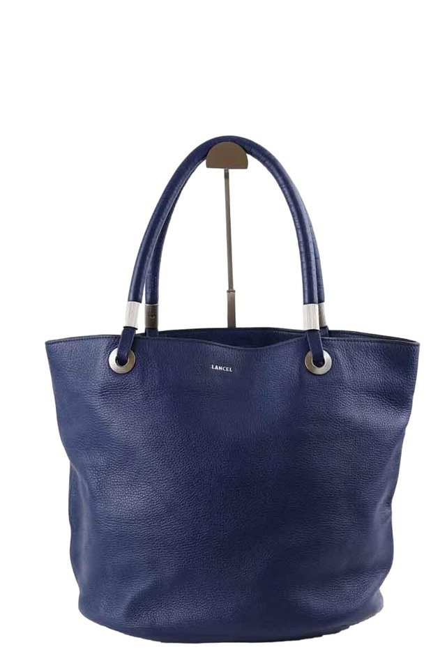 Cabas en cuir tres bon etat bleu Lancel La Redoute