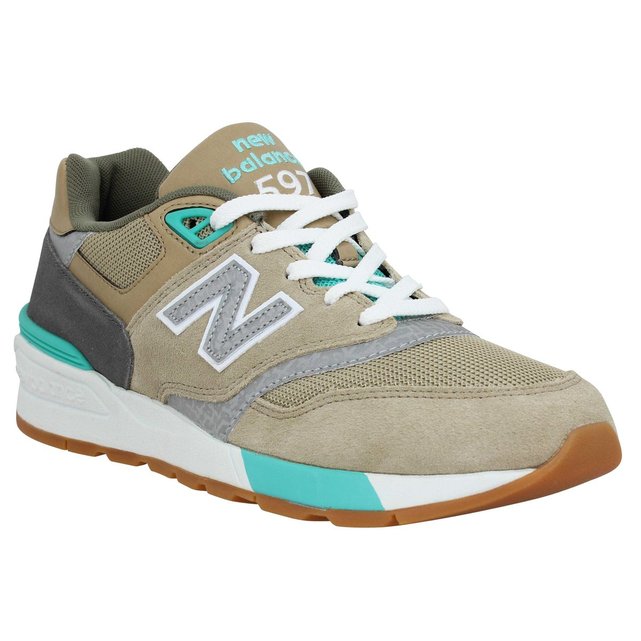 Baskets homme new balance 597 velours homme olive olive New Balance La Redoute Baskets homme new balance 597 velours homme olive olive New Balance La Redoute