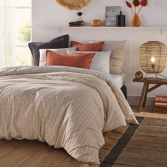 Housse de couette pur coton lavé summer roots imprimé La ...