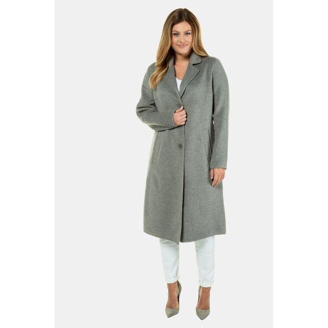 Manteau gris clair chiné Ulla Popken | La Redoute Manteau en laine gris clair Betty Barclay | La Redoute