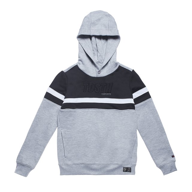 Cotton logo hoodie, 10-16 years grey