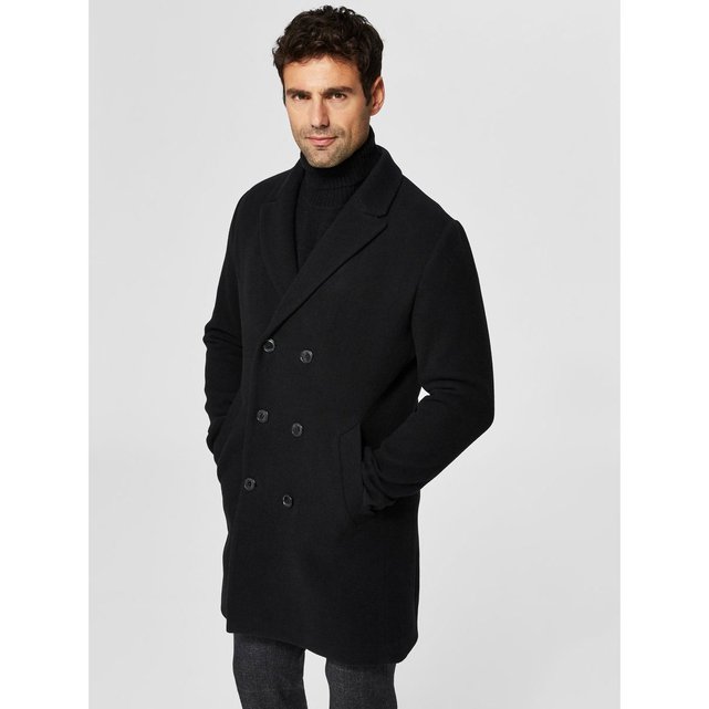 manteau laine - selected homme | la redoute